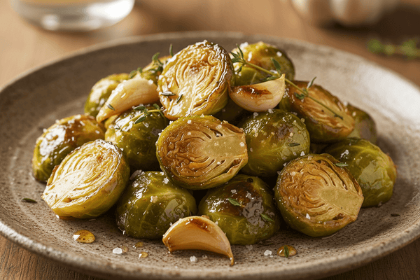 Roasted Brussels Sprouts with Honey and Garlic