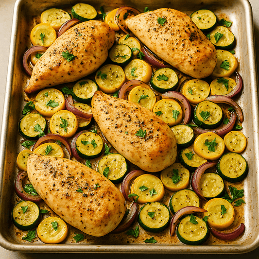 🥘 Sheet Pan Chicken Breasts with Summer Squash