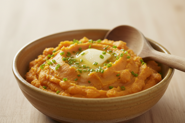 Roasted-and-Scooped Mashed Sweet Potatoes