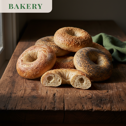 🍞 FlaRa Sourdough Bagels (4 Bagels)
