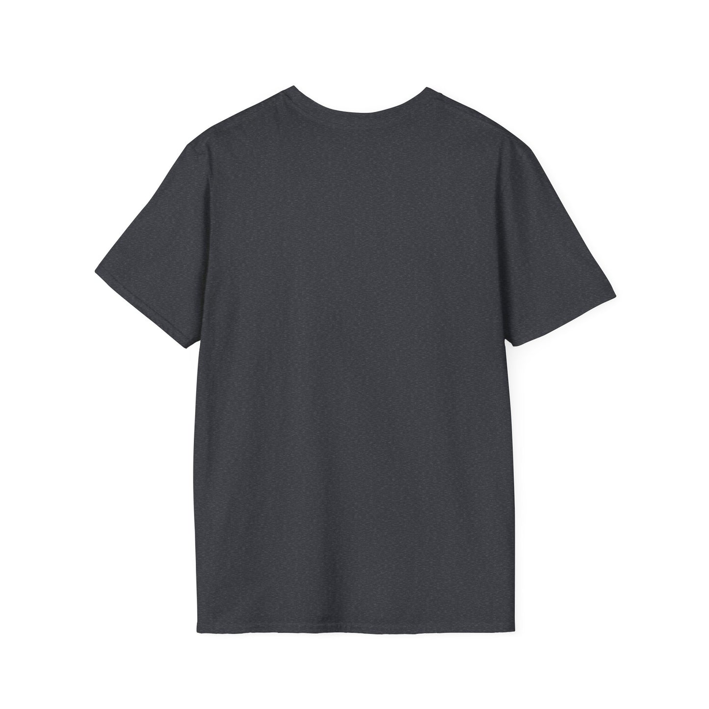 Back view of The Lift Iron Eat Beef unisex fitness tee in dark gray, perfect for gym lovers and casual wear.