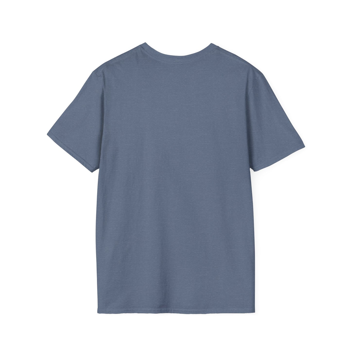 Back view of The Lift Iron Eat Beef unisex fitness tee in softstyle fabric, ideal for gym lovers and casual wear.