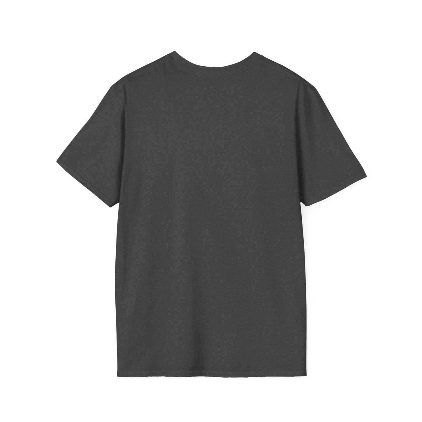 Back view of a comfortable unisex black tee, ideal for gym lovers and casual outings.