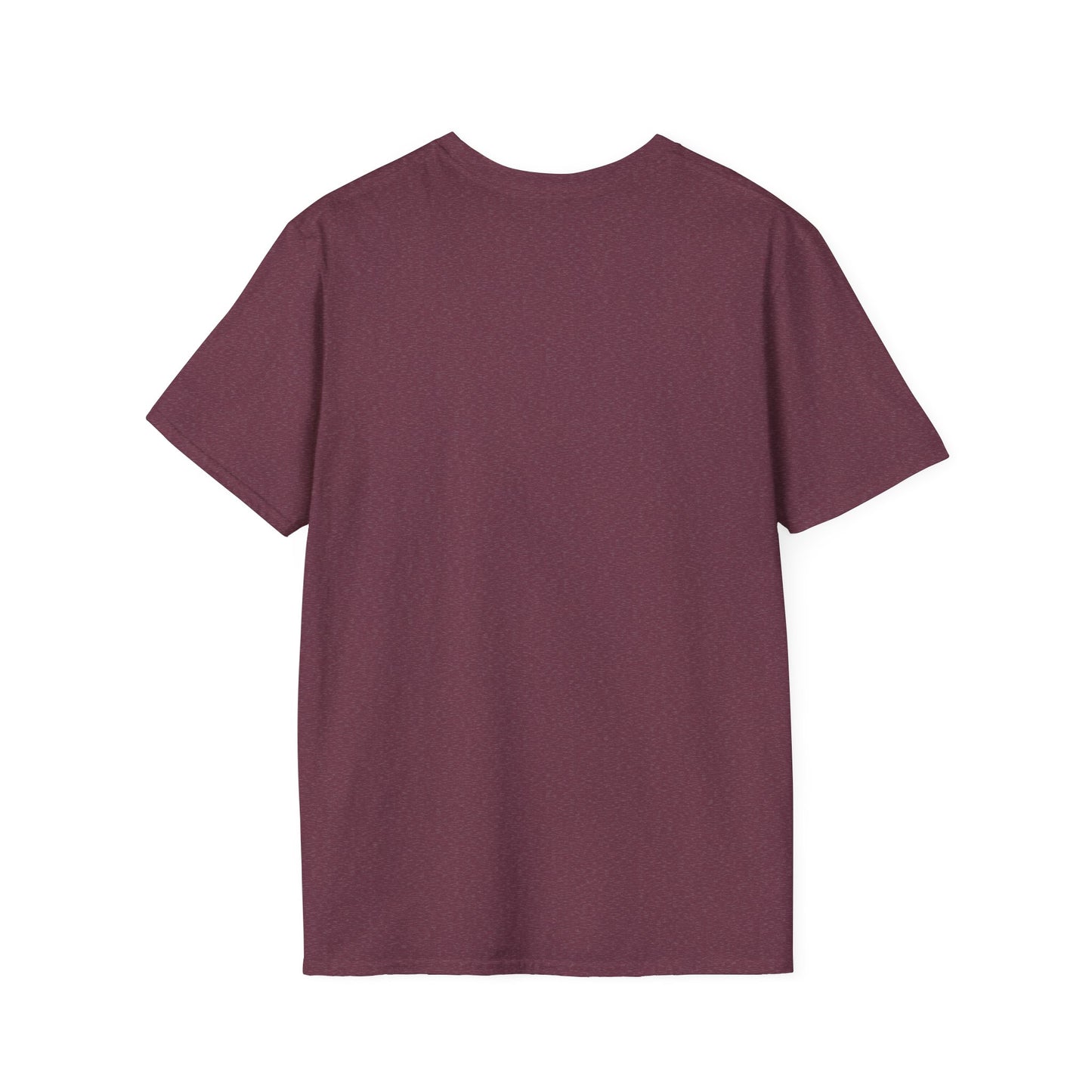 Back view of a maroon unisex tee, perfect for gym lovers and casual wear.