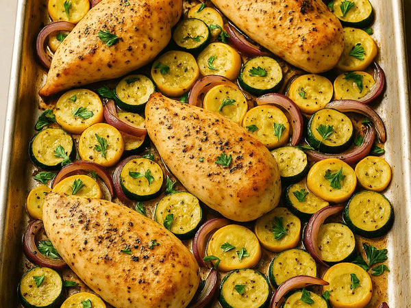 🥘 Sheet Pan Chicken Breasts with Summer Squash