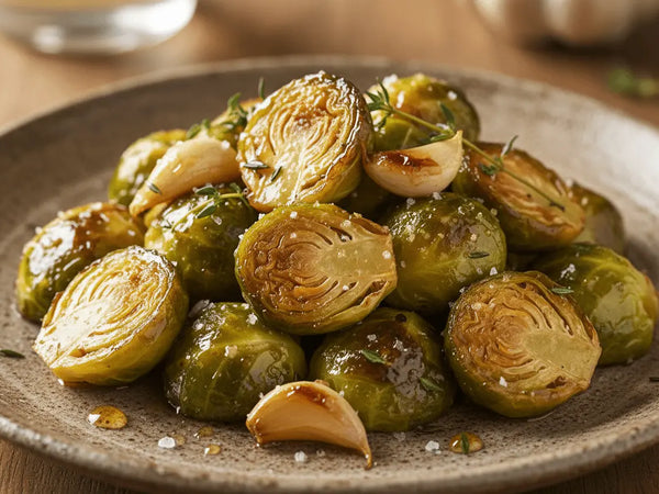 Roasted Brussels Sprouts with Honey and Garlic