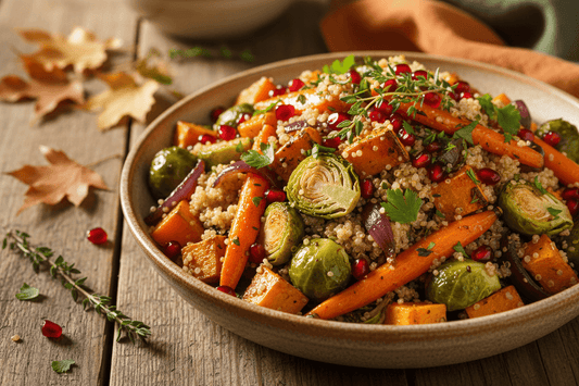 Autumn Harvest Quinoa Salad with Roasted Vegetables