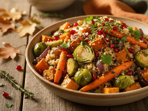 Autumn Harvest Quinoa Salad with Roasted Vegetables