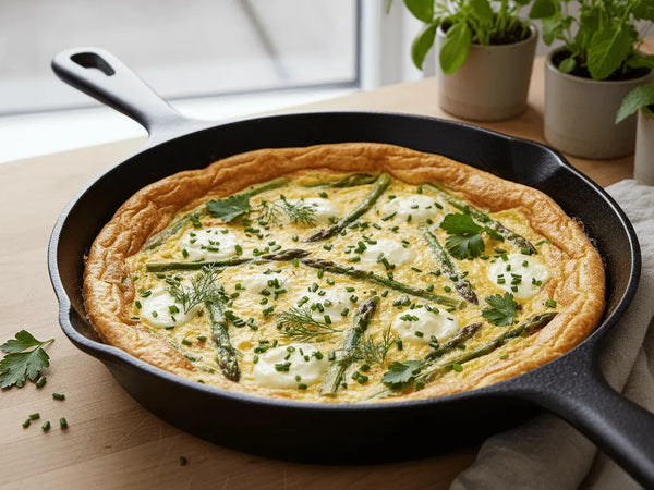 Spring Herb Frittata with Asparagus and Goat Cheese