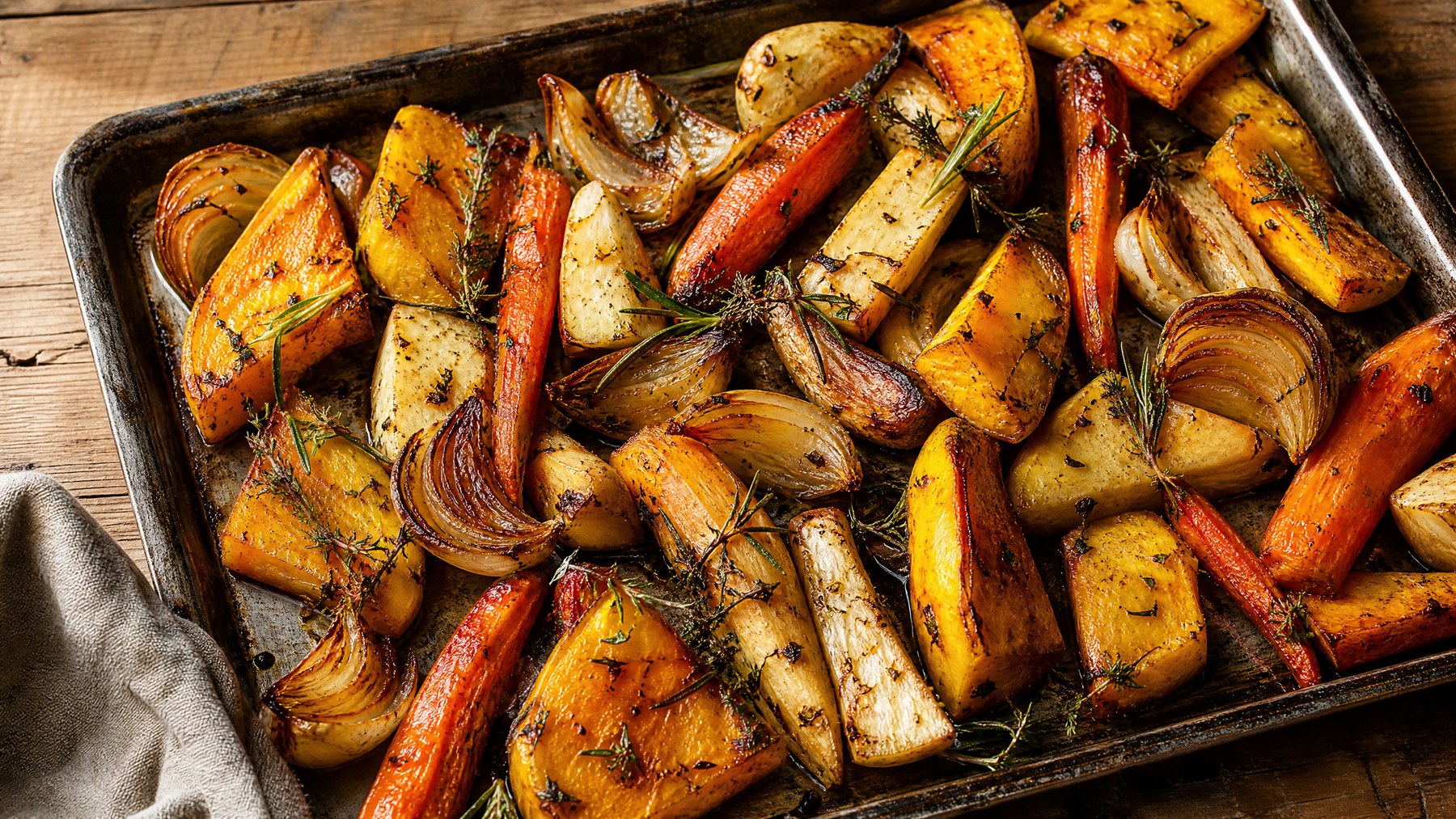 Sheet-Pan Sweet Potatoes, Carrots & Candy Onions