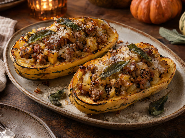 Sausage-Stuffed Delicata Squash