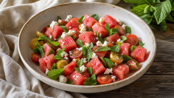 Watermelon, Feta, Cherry Tomato & Mint Salad