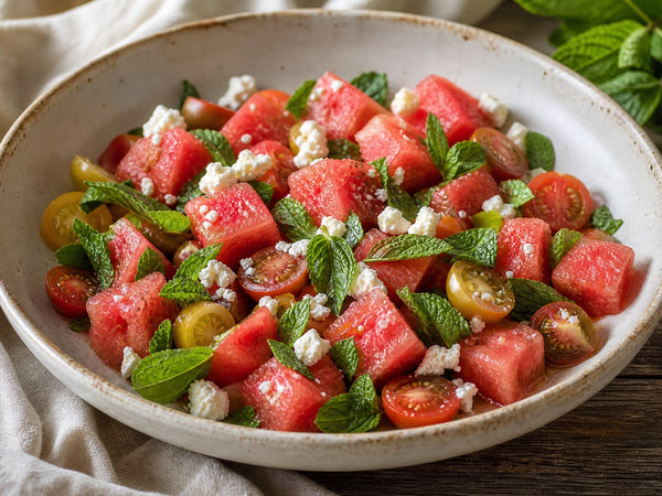 Watermelon, Feta, Cherry Tomato & Mint Salad