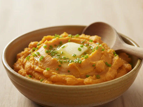 Roasted-and-Scooped Mashed Sweet Potatoes