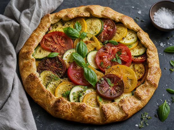 Heirloom Tomato and Summer Squash Galette