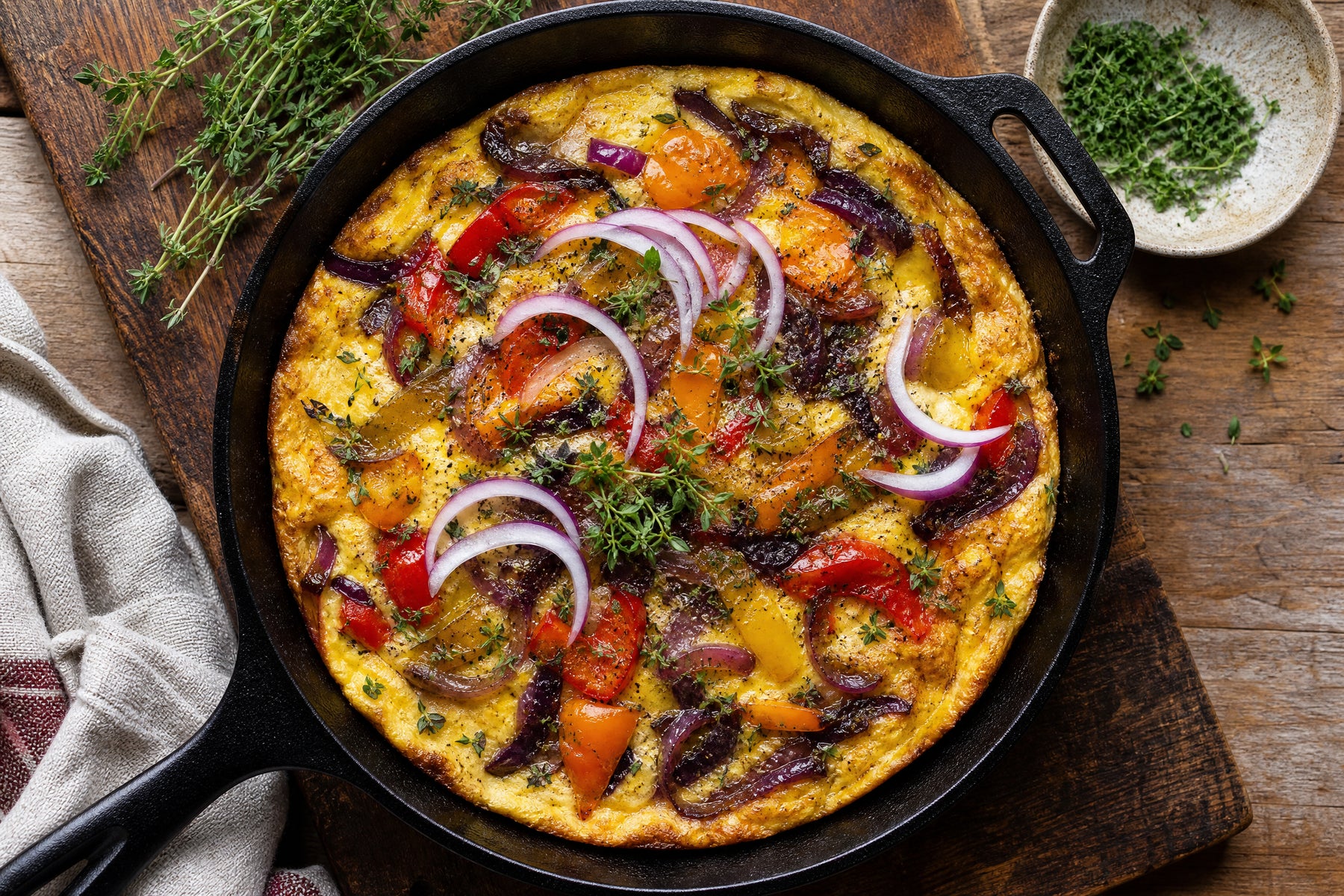 Tropea Onion and Sweet Pepper Frittata