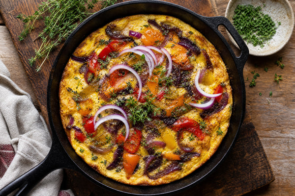 Tropea Onion and Sweet Pepper Frittata