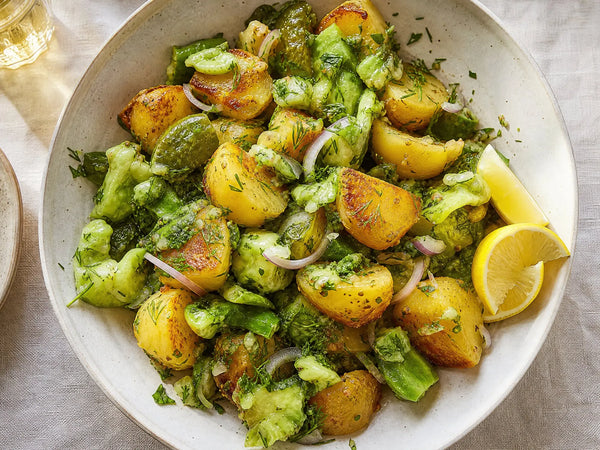 Smashed Cucumber and Yukon Gold Potato Salad
