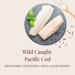 Wild Caught Pacific Cod Strips (8 oz) (2 packages)
