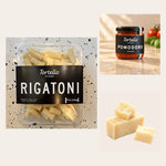 Tortello Pasta Night Kit with rigatoni, Pomodoro sauce and Parmesan