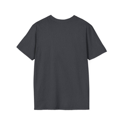 Back view of The Lift Iron Eat Beef unisex fitness tee in dark gray, perfect for gym lovers and casual wear.