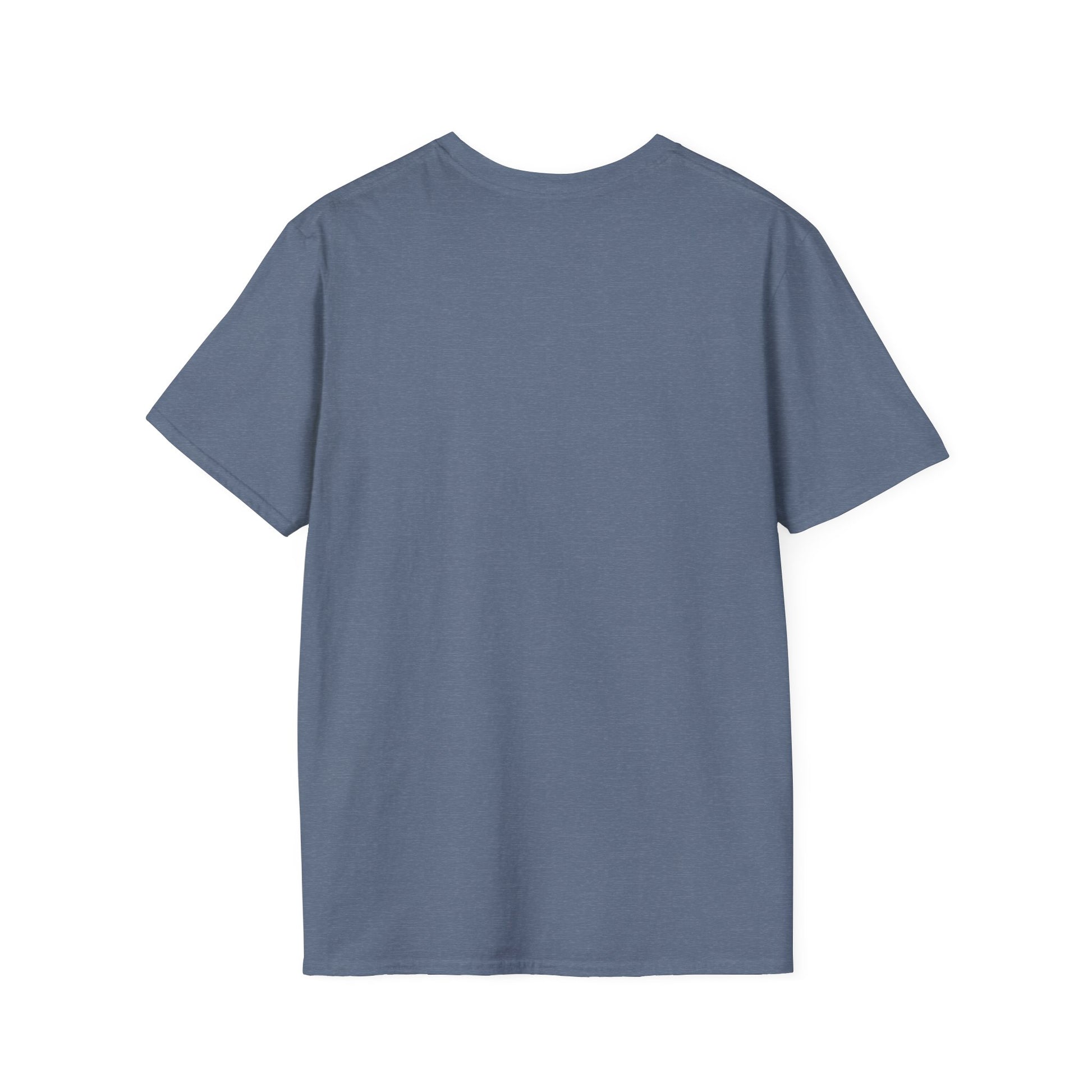 Back view of The Lift Iron Eat Beef unisex fitness tee in softstyle fabric, ideal for gym lovers and casual wear.