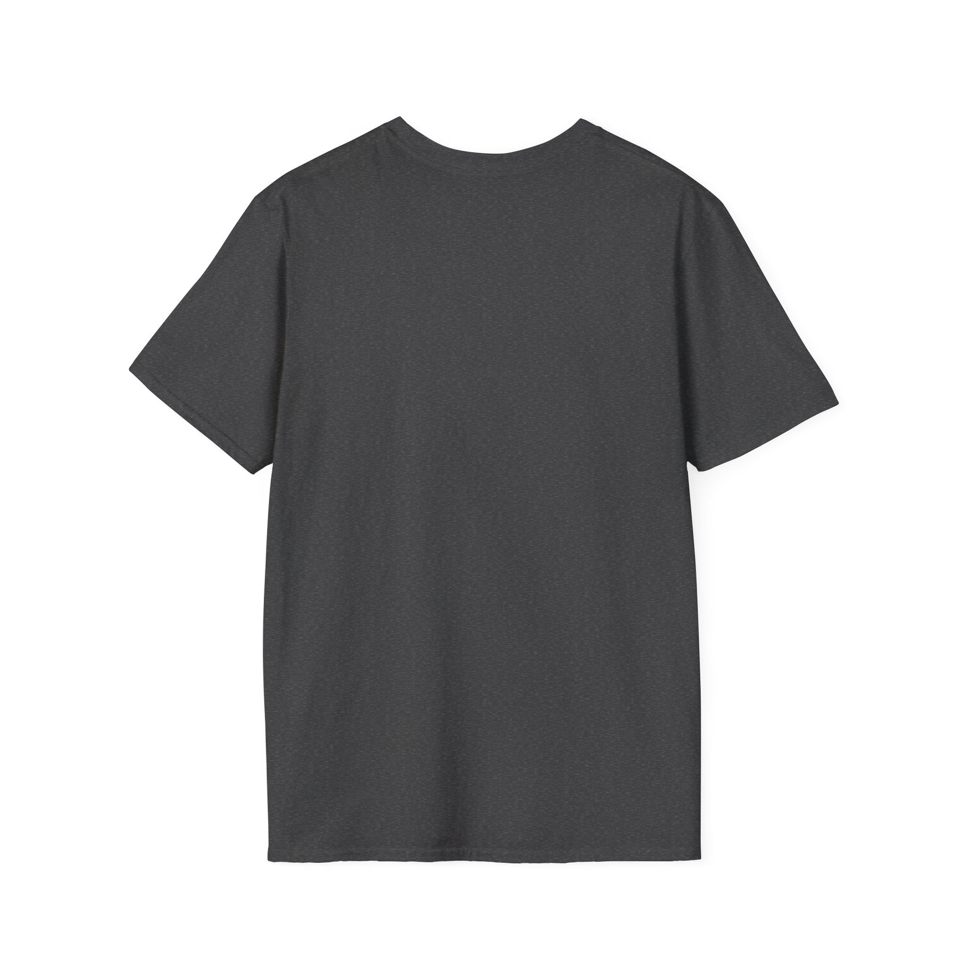 Back view of a comfortable unisex black tee, ideal for gym lovers and casual outings.