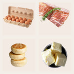Farm Breakfast-for-Dinner Kit with eggs, bacon, sourdough English muffins and cultured butter