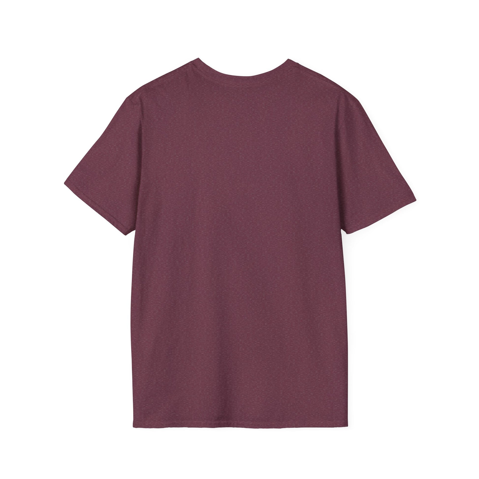 Back view of a maroon unisex tee, perfect for gym lovers and casual wear.