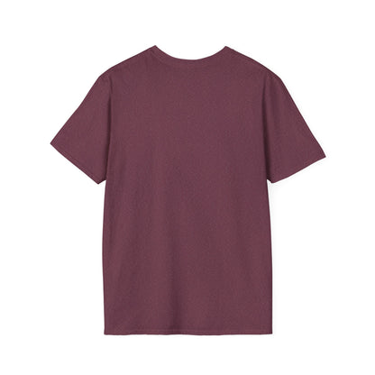Back view of a maroon unisex tee, perfect for gym lovers and casual wear.