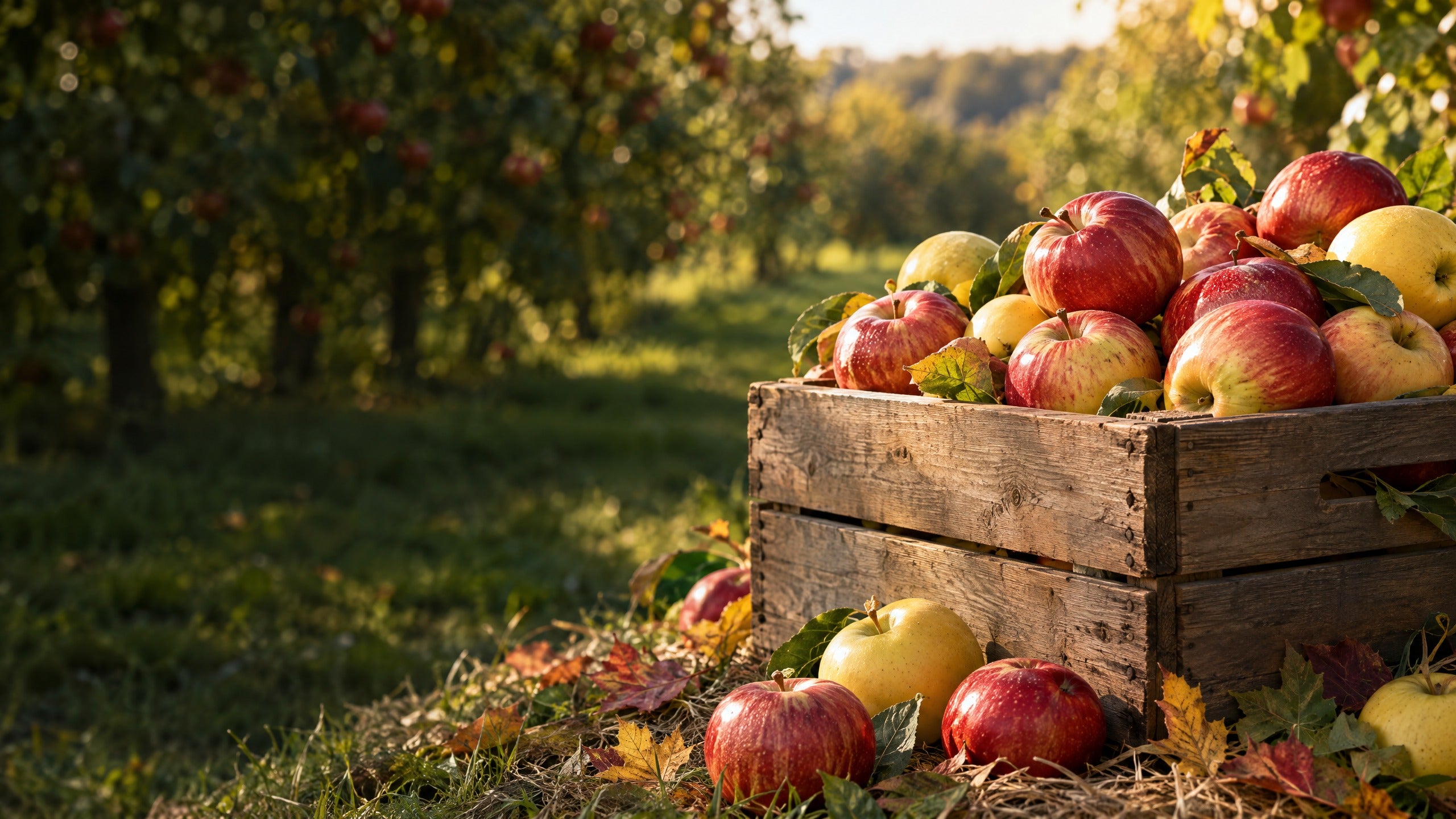 Bountiful fall apple harvest